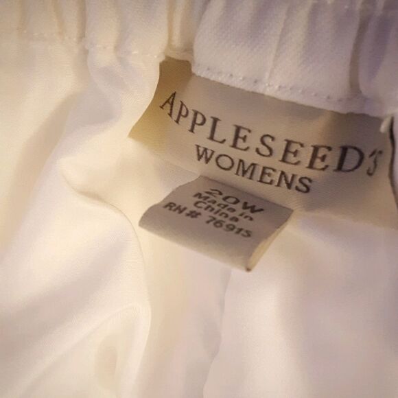 APPLESEED‎ Eggshell White Fully Lined Plus-Size Slacks sz 20W - Picture 6 of 7